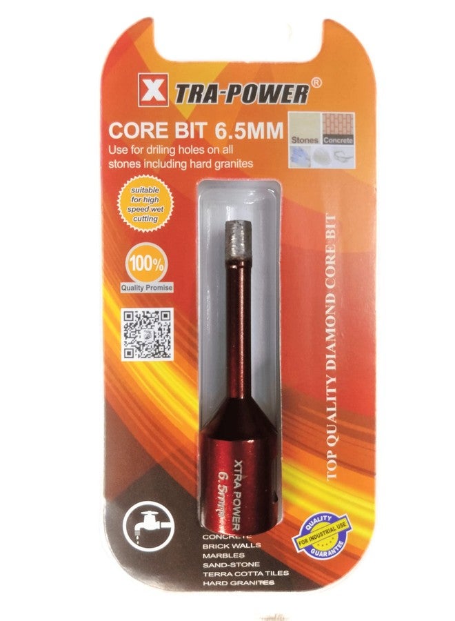 Xtra Power رؤوس حفر جرانيت فائقة القوة 6.5 مم مطلية بالماس، أداة قطع لثقب البلاط والرخام والزجاج والجرانيت - Image 1