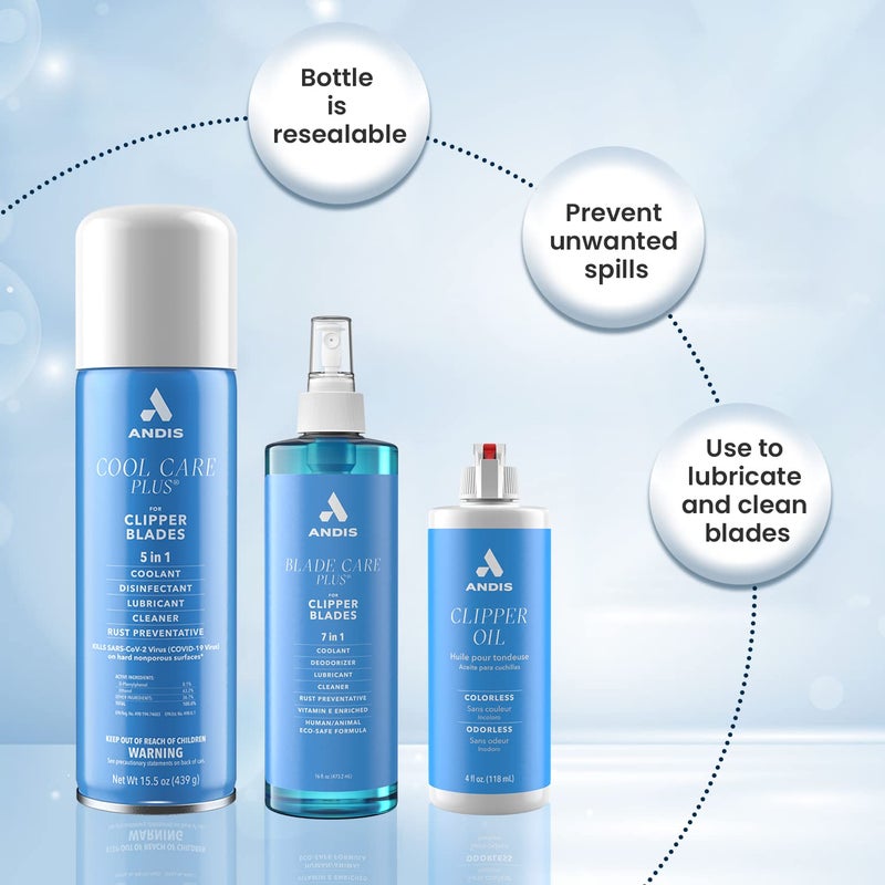 Andis Blade Oil for Pet Grooming Clippers - Max Clipper Power, Extend Blade Life, Clean & Lubricate, Colourless, Odourless - 118 ml (Pack of 2) - Image 3