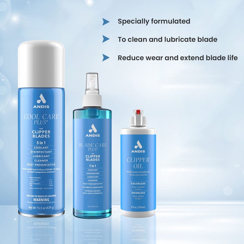 Andis Blade Oil for Pet Grooming Clippers - Max Clipper Power, Extend Blade Life, Clean & Lubricate, Colourless, Odourless - 118 ml (Pack of 2) - Image 2