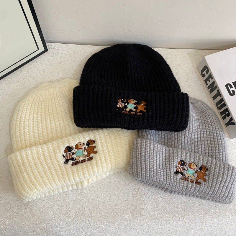 Star Beanie Women Korean Autumn Winter Oversized Warm Knit Hat Acrylic - Image 3