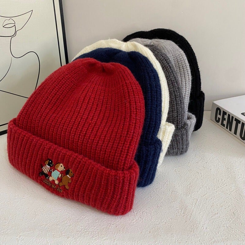 Star Beanie Women Korean Autumn Winter Oversized Warm Knit Hat Acrylic - Image 4