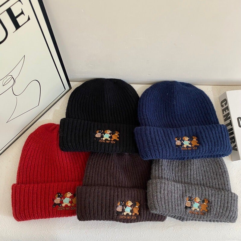 Star Beanie Women Korean Autumn Winter Oversized Warm Knit Hat Acrylic - Image 2