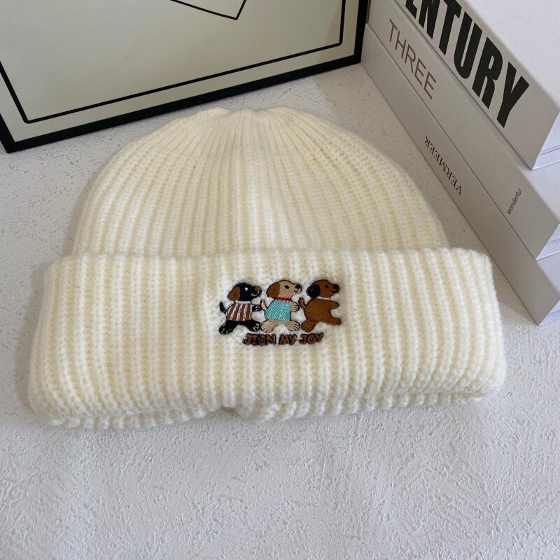 Star Beanie Women Korean Autumn Winter Oversized Warm Knit Hat Acrylic - Image 1