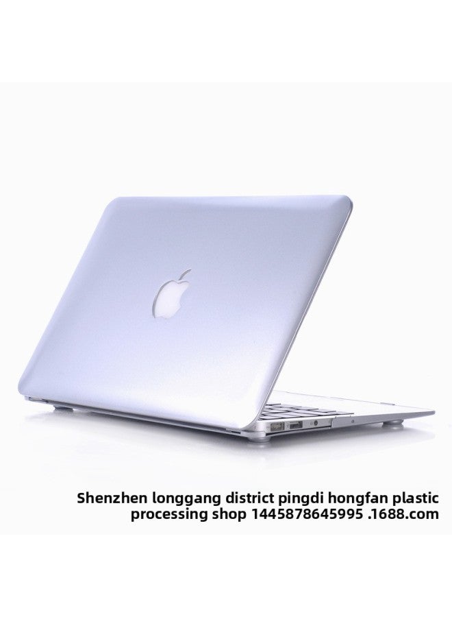 Applicable To For Apple Notebook Protective Shell Macbook Pro13-inch Air13.3 Metal Protective Shell Ultra-thin Cover 16-Color:Local Tyrant Silver In Stock-Applicable Model:Hollow AIR13.3(A1466/1369)