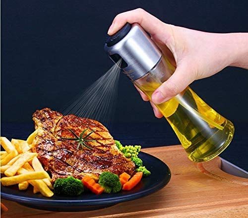 Koyet Stainless Steel and Glass Oil Dispenser Spray Bottle for Cooking, Baking, Roasting, Grilling (Transparent) - Image 5