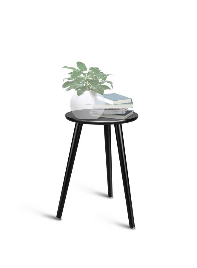 Uneedem Indoor Plant Stand - Uneedem Wood Mid Century Plant Stand for Indoor Plants, Modern Plant Table, 16.5" Tall Plant Holder for Flower Pots, Small Round Side Table, End Table - Image 1