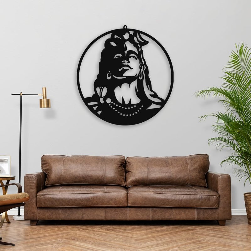 HOME PINE Adiyogi ShivJi Wall Dcor 3d Wall Art with Led Backlight Wall Hanging Decor for Living Room BedroomOffice 23X23INCHLarge - Image 3