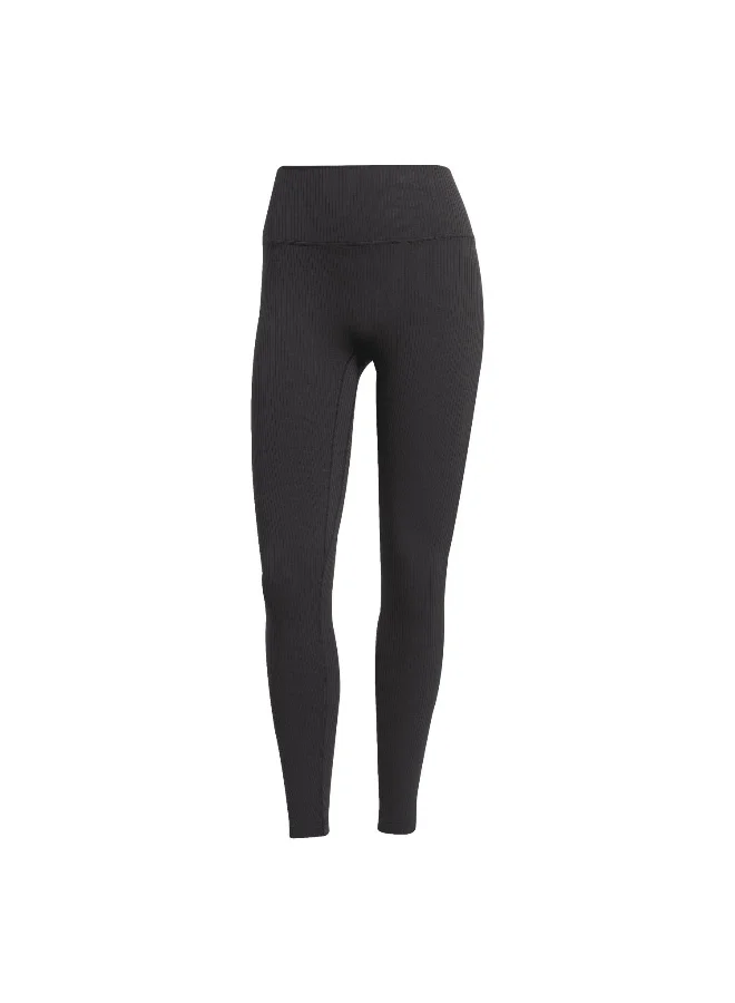 Adidas All Me Rib L Black Training Tights For Women 2XS