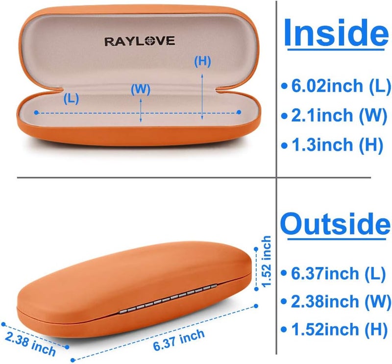 RayLove Unisex Hard Shell Eyeglasses Cases, Protective Case For Glasses - Image 2
