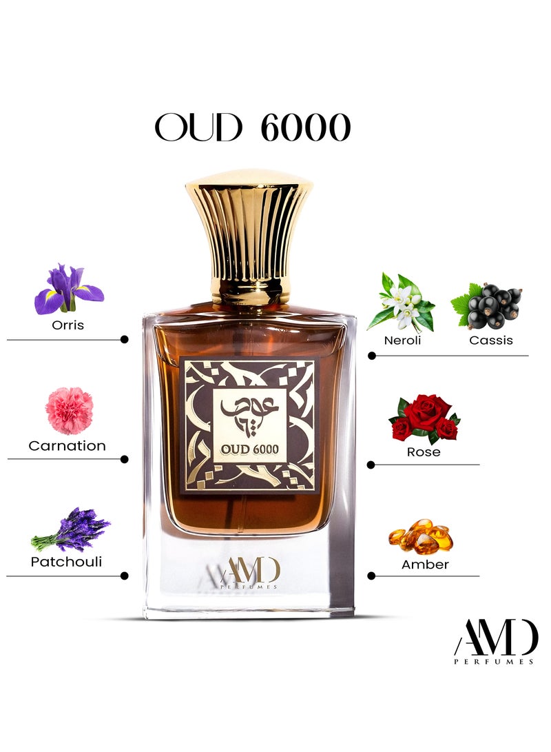 AMD Perfumes Oud 6000 By AMD Perfumes Men and Women Fragrances EDP 50ml - Image 3