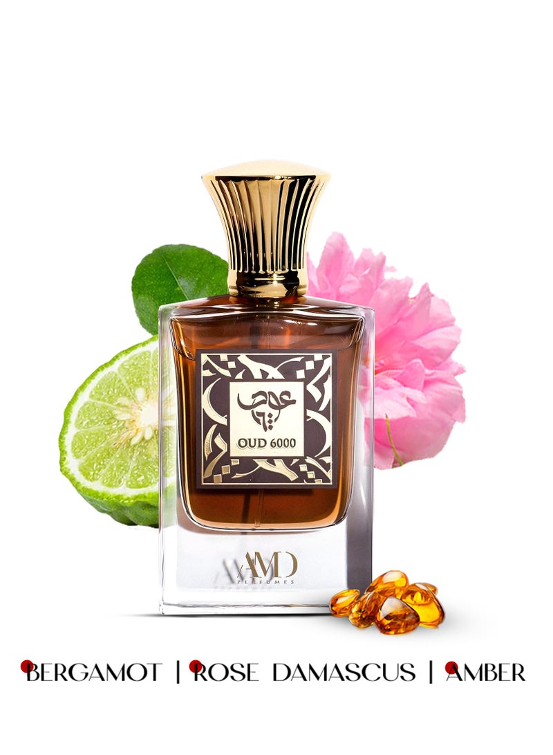 AMD Perfumes Oud 6000 By AMD Perfumes Men and Women Fragrances EDP 50ml - Image 2