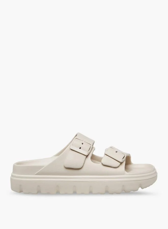 سيليست Women'S Buckle Accent Slide Slippers With Slip-On Closure