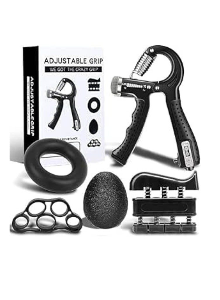 Phyzioline Other Adjustable resistance hand grip for strength training 5-60 kg - blue and black - Image 1