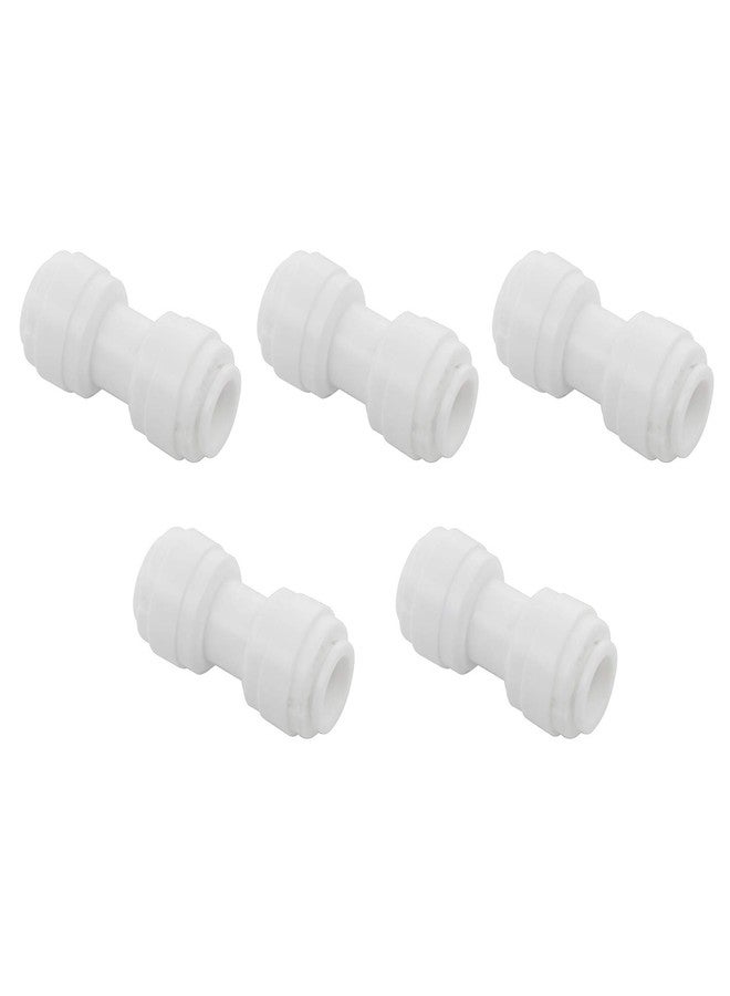 JIUWU Plastic 3/8-3/8 Straight Push Water Filter Connect Quick Fitting Connector for RO Pack of 5 - Image 1