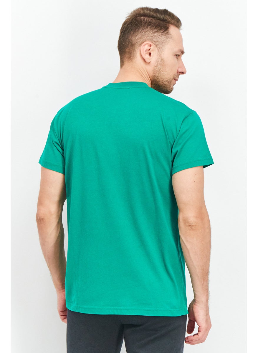 Bel-Air Athletics - Men Sportswear Fit Printed Short Sleeve Outdoor T-Shirts, Green - Image 1