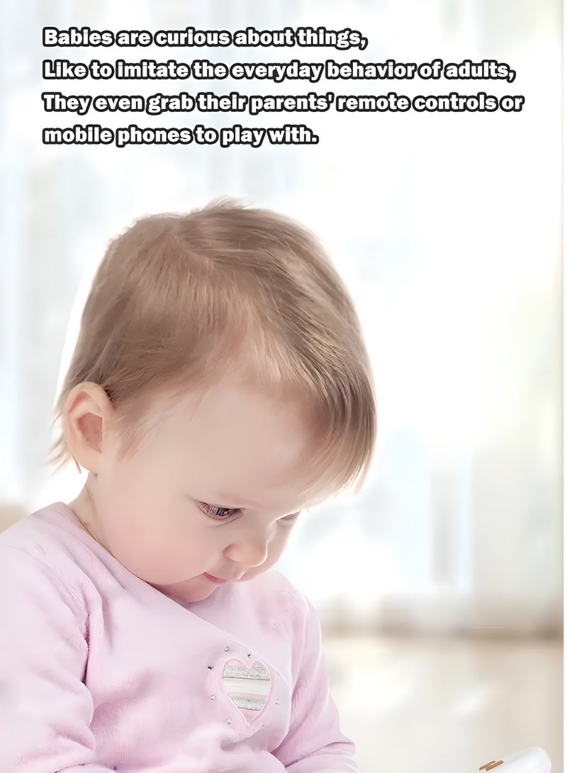 ليكسادا ألعاب أطفال تشمل جهاز محاكاة جهاز تحكم عن بعد للتلفاز، وجهاز تحكم عن بعد للهاتف بأزرار للرضع من عمر 6-36 شهرًا، وألعاب آلات موسيقية بأزرار، وجهاز تحكم عن بعد صوتي ثلاثي اللغات، مثالية لهدايا أعياد ميلاد الأطفال، وهدايا للرضع (غلاف حماية من الزرافة) - Image 5