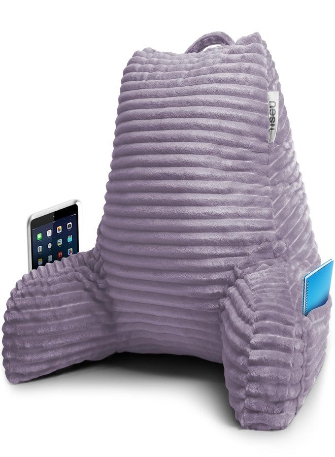 Nestl Reading Pillow for Bed Adult Back Pillow for Sitting in Bed, Standard Bed Pillows for Sitting Up in Bed, Foam Bed Chair Pillow, Dusty Purple Bed Rest Pillow - Image 1