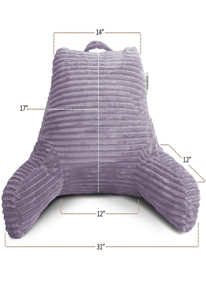 Nestl Reading Pillow for Bed Adult Back Pillow for Sitting in Bed, Standard Bed Pillows for Sitting Up in Bed, Foam Bed Chair Pillow, Dusty Purple Bed Rest Pillow - Image 2