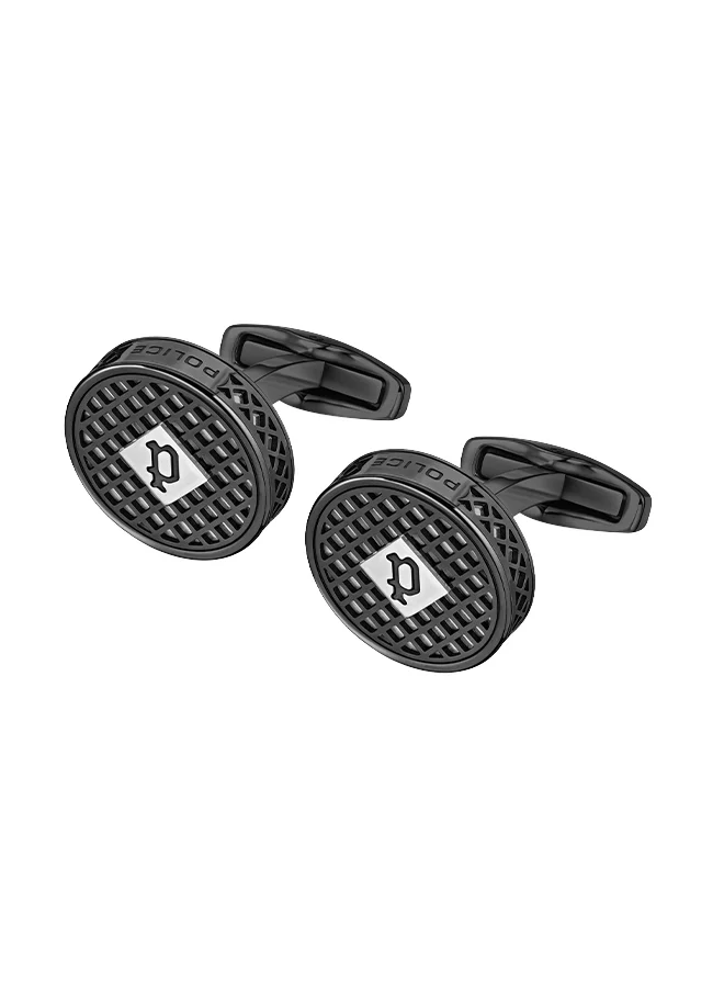 POLICE Police Net Gun Black And Stainless Steel Tri Color Gents Cufflinks - PEAC0022902