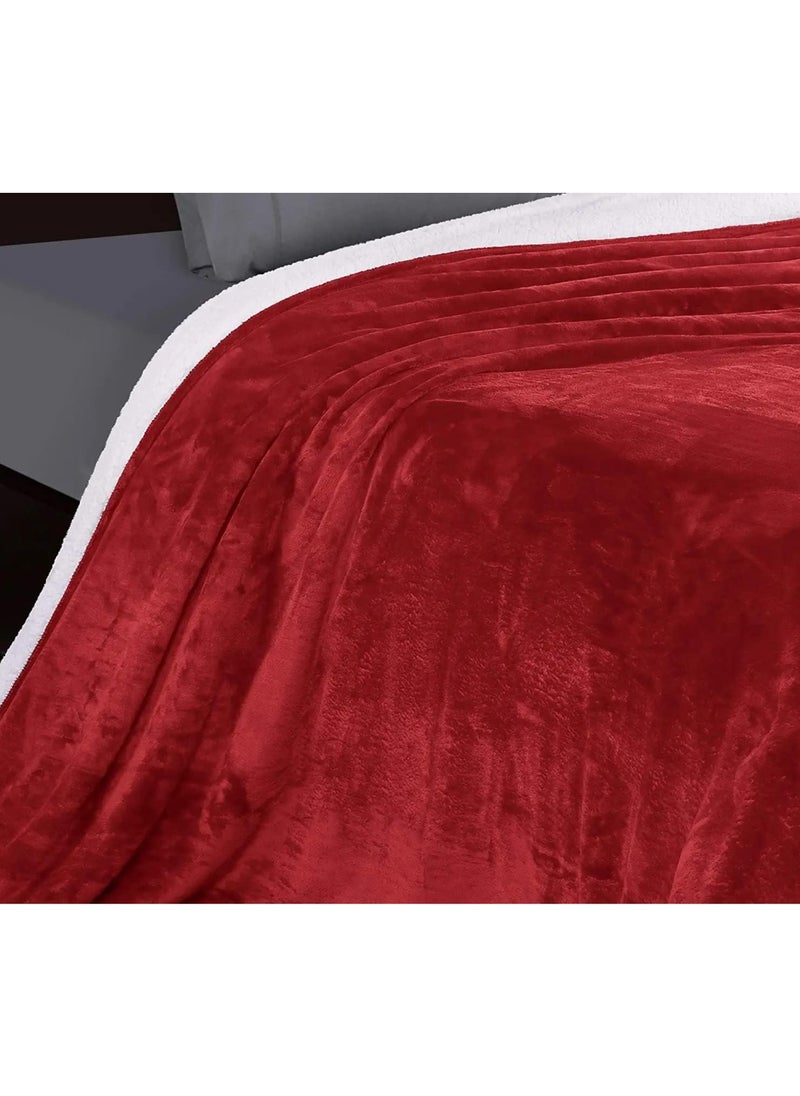 T G H Sherpa Blanket King Size Twin Plush Throw Bed Blanket Flannel Fleece Reversible Lamb Blanket Warm and Plush Travel Blanket for Bed Sofa Travel Couch  - Image 2