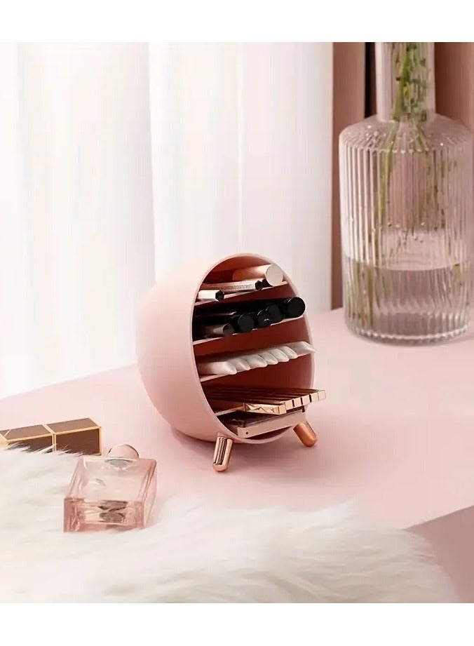 ORiTi Makeup Organizer Countertop Cosmetics  Storage 5 Compartments Makeup Holder Cosmetic Display For Brushes,Lipstick,Mascara,Eyebrow Pencils Space Saver Pen Holder For Dresser Office - Image 3