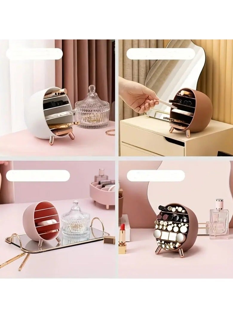 ORiTi Makeup Organizer Countertop Cosmetics  Storage 5 Compartments Makeup Holder Cosmetic Display For Brushes,Lipstick,Mascara,Eyebrow Pencils Space Saver Pen Holder For Dresser Office - Image 2