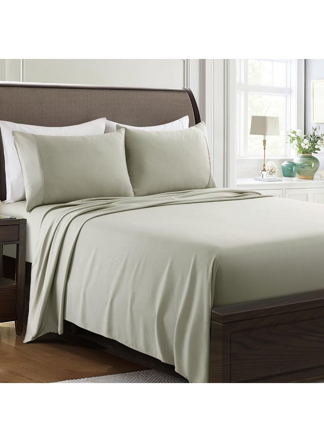 IBAMA 100% Cotton Bed Sheet Set Twin Size With Pillowcases 3 Pieces For Dorm Room Including 1 X Fitted Sheet 1 X Pillowcase 1 X Flat Sheet Breathable And Machine Washable, Twin - Image 1