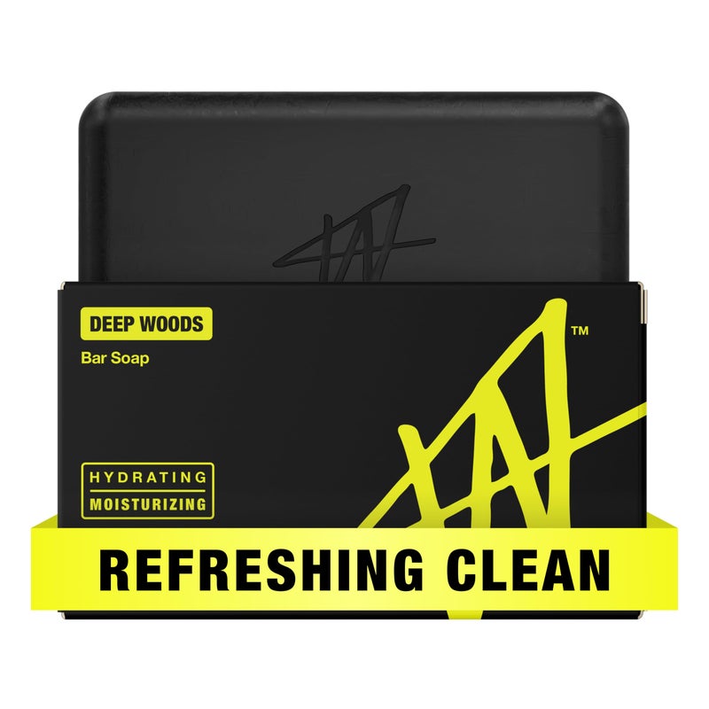 W By Jake Paul Bar Soap for Men Moisturizing Vitamin Infused Mens Soap with Shea Butter Odor Fighting Deep Woods Scent 5 oz - Image 3