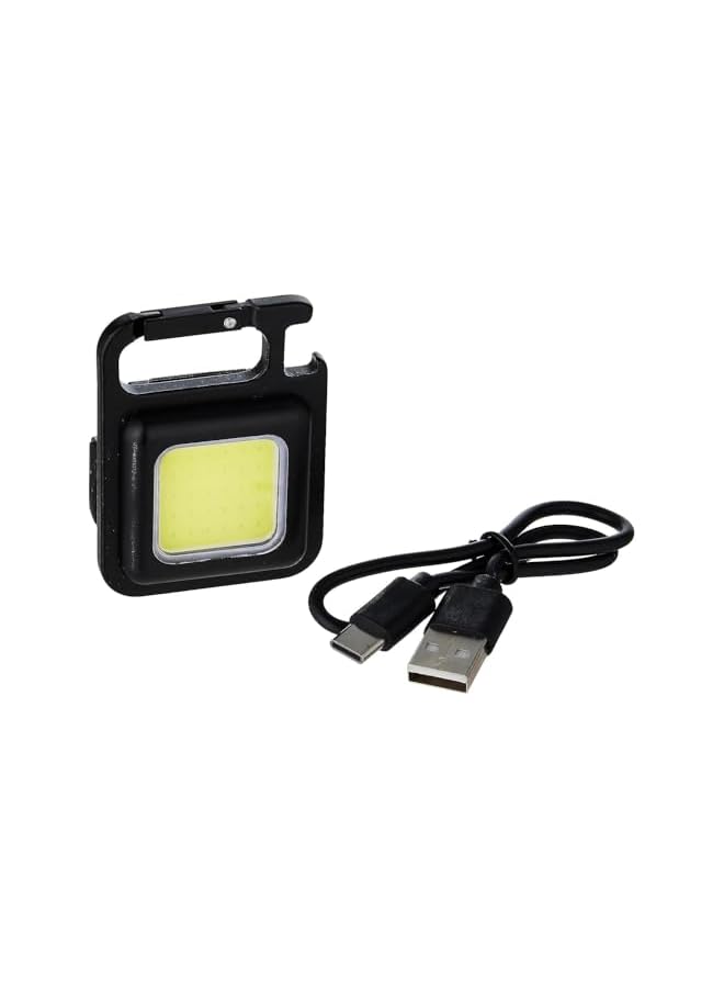 PROMASS 2 Pcs COB Small Flashlights Bright Rechargeable Keychain Mini Flashlight 500 Lumens Pocket Flashlight with Folding Bracket Bottle Opener and Magnet Base 4 Light Modes Magnetic Work Light for Walking - Image 3