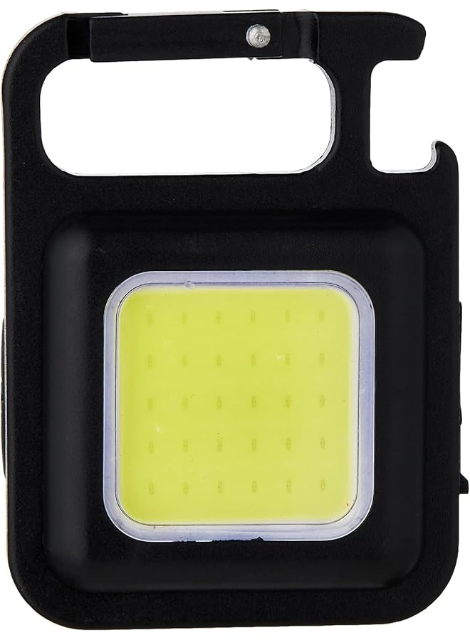 PROMASS 2 Pcs COB Small Flashlights Bright Rechargeable Keychain Mini Flashlight 500 Lumens Pocket Flashlight with Folding Bracket Bottle Opener and Magnet Base 4 Light Modes Magnetic Work Light for Walking - Image 1