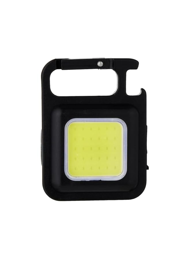 PROMASS 2 Pcs COB Small Flashlights Bright Rechargeable Keychain Mini Flashlight 500 Lumens Pocket Flashlight with Folding Bracket Bottle Opener and Magnet Base 4 Light Modes Magnetic Work Light for Walking - Image 2