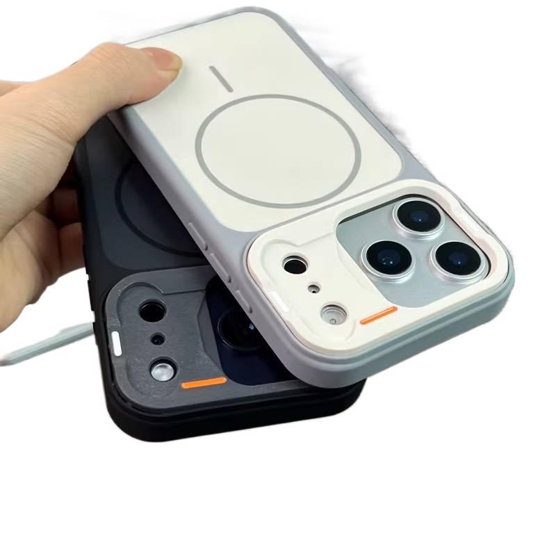 غطاء MagSafe بPC لـ iPhone 15 / 15 Plus / 15 Pro / 15 Pro Max مع حماية من السقوط ومغناطيس قوي مع مقاوم للصدمات مع تغطية كاملة مع ملمس ناعم باللون أسود مغناطيسي - ModaStar - Image 5