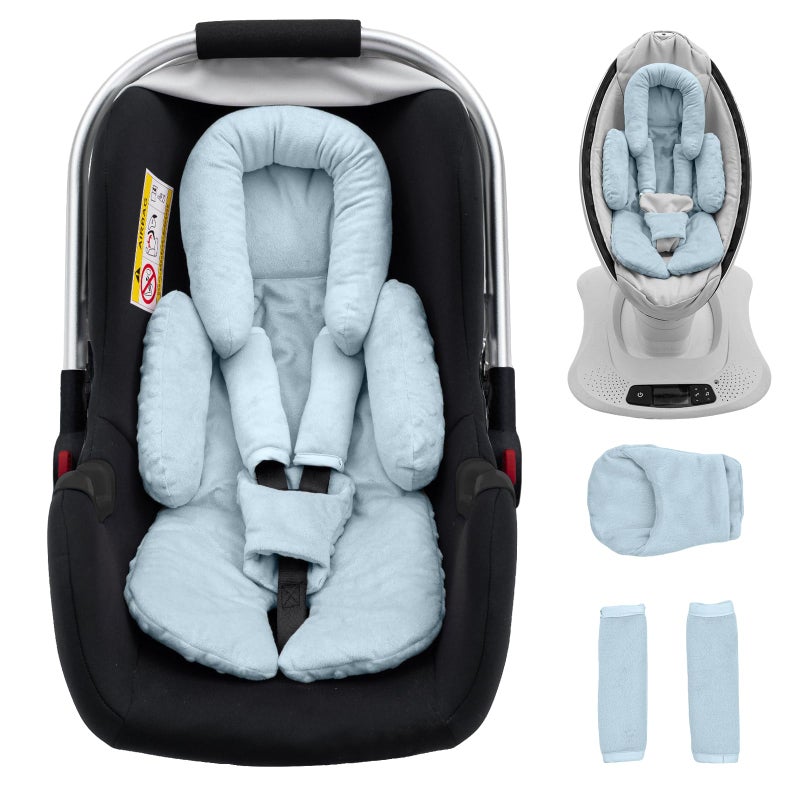 Kaseeous Infant Insert Compatible with Mamaroo Swing & Graco Swing, Thickened Baby Car Seat Head Support with Shoulder Covers, Breathable Newborn Car Seat Insert for Preemie to Toddler - Image 1