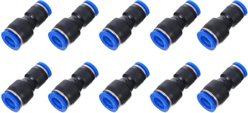 Garneck 10pcs Pg Plastic Quick Connect Air Hose Fittings, Straight Reducer Couplers for Air Compressor Line, Push-to-connect Pneumatic Tube Connectors, Compatible with Compressor Tools - Image 1