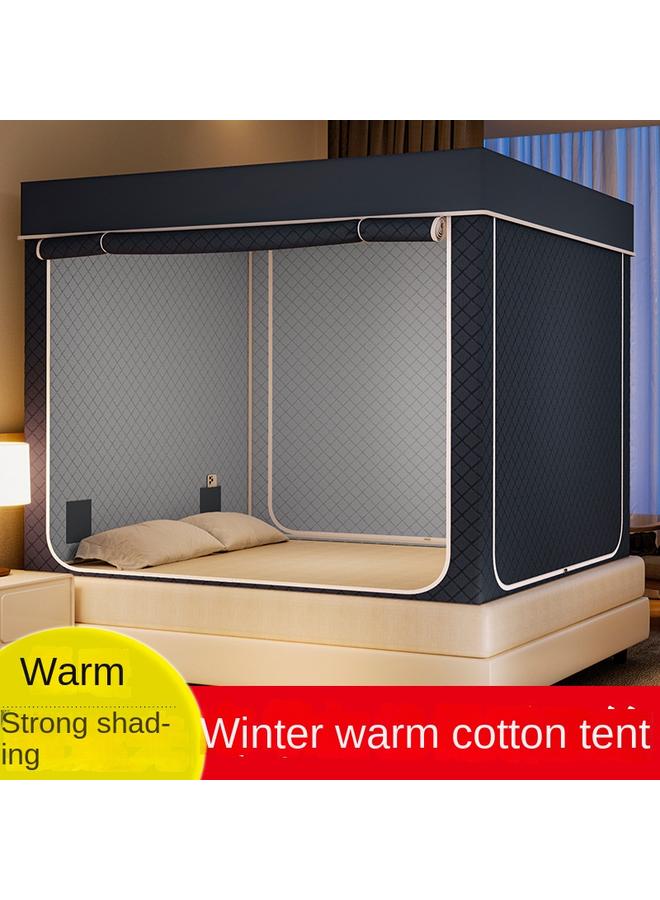 Bluejw Indoor Winter Cotton Tent Dormitory Adult Cotton Mosquito Net Autumn And Winter Warm Windproof Cold Protection Privacy Bed Net Iron  - Image 4