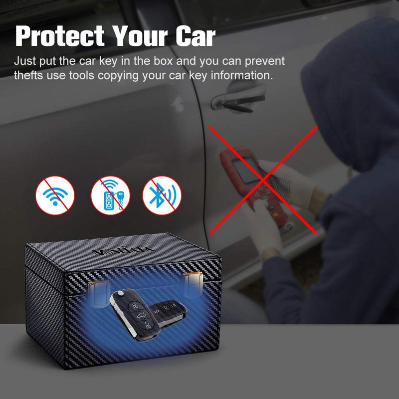 MOSFiATA MOSFiATA Car Key Signal Blocking Box and Pouch (2 pack), Large Faraday Box for Car Keys Phones RFID Blocker Case Car Key Safe Box,Fob Storage Box Keyless Cars Security Anti Theft Box and Bags - Image 2