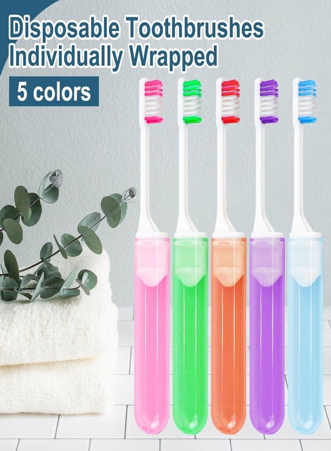 Twoworld Travel Size Toothbrush Bulk Disposable Toothbrushes Individually Wrapped ,Mini Toothbrush With Toothbrush Cover Folding Toothbrushes Camping Toothbrush for Camping,Hiking,Traveling,School (30) - Image 3