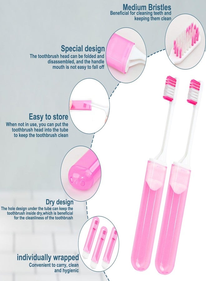 Twoworld Travel Size Toothbrush Bulk Disposable Toothbrushes Individually Wrapped ,Mini Toothbrush With Toothbrush Cover Folding Toothbrushes Camping Toothbrush for Camping,Hiking,Traveling,School (30) - Image 4