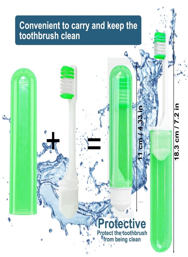 Twoworld Travel Size Toothbrush Bulk Disposable Toothbrushes Individually Wrapped ,Mini Toothbrush With Toothbrush Cover Folding Toothbrushes Camping Toothbrush for Camping,Hiking,Traveling,School (30) - Image 2