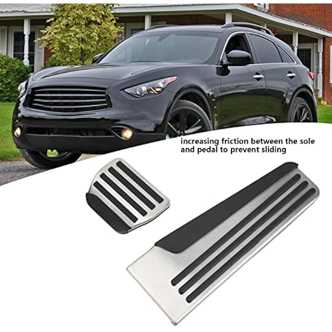 Car Brake and Gas Pedal Protector, Foot Rest Brake and Gas Accelerator Pedal Covers for Q50L QX70 Q60 G35 G37 EX35 EX37 FX35 FX37 FX50 2011â€‘2021 - Image 4