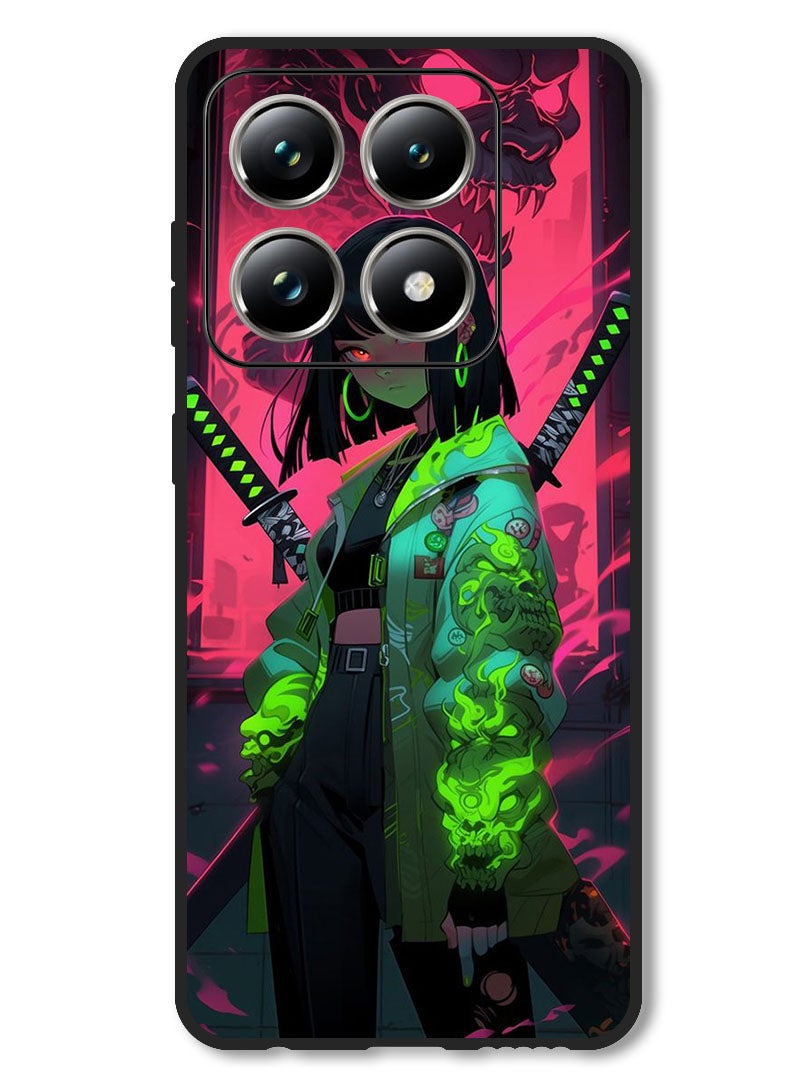 Theodor Case Compatible with Xiaomi 14T Pro Protection Shockproof Bumper Cover Japanese Girl - Image 1