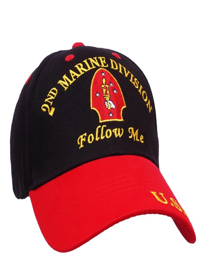 Trendy Zone 21 2nd Marine Division Follow Me Cap Officially Licensed, 100% Cotton, Red and Black with Adjustable for Veterans & Patriots | Durable, Comfortable Military Hat for Outdoor & Casual Wear - Image 4