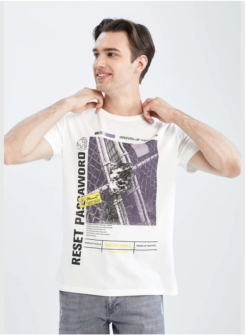 DeFacto Regular Fit Short Sleeve Printed T-Shirt