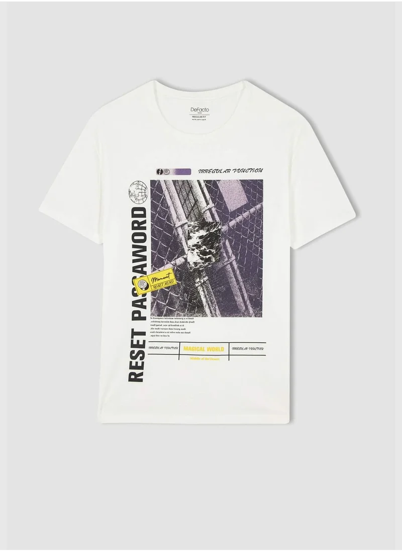 DeFacto Regular Fit Short Sleeve Printed T-Shirt