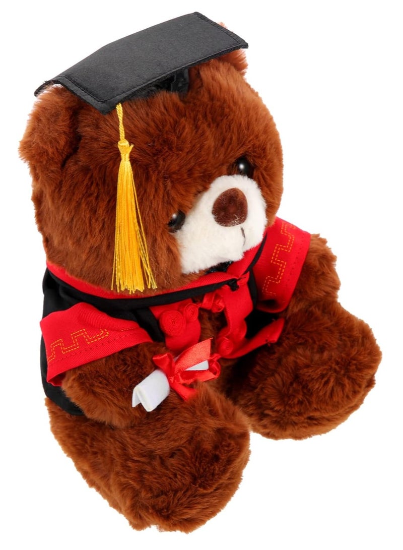 Gonice Doctor Hat Bear Wedding Decorations for Ceremony Congratulations Bear Gift Plush Bear Toys Graduation Plush 28CM  - Image 1