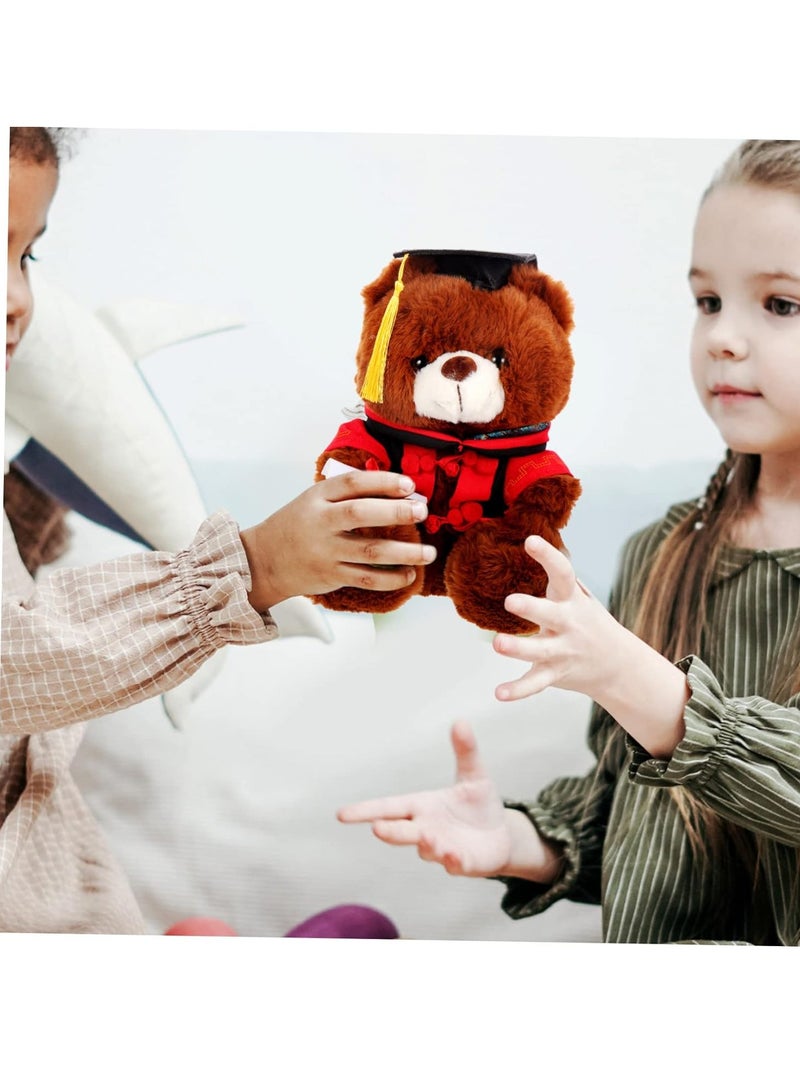 Gonice Doctor Hat Bear Wedding Decorations for Ceremony Congratulations Bear Gift Plush Bear Toys Graduation Plush 28CM  - Image 4