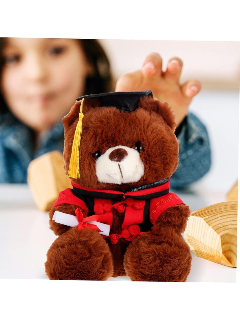 Gonice Doctor Hat Bear Wedding Decorations for Ceremony Congratulations Bear Gift Plush Bear Toys Graduation Plush 28CM  - Image 5
