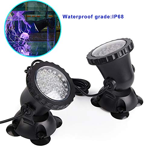 SHOYO Color Changing Spotlights for Pond, Underwater LED Lights for Fountain, IP68 Waterproof RGB Colored Memory Dimmable Submersible Spot Lights for Outdoor Garden Pond Fountain Waterfall, 3 in Set - Image 3
