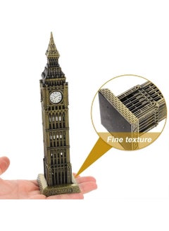 Hediyesahibi Gift Holder Vintage Metal England London Big Ben Clock Tower Antique Bronze 23 cm  - Image 1
