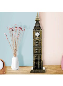 Hediyesahibi Gift Holder Vintage Metal England London Big Ben Clock Tower Antique Bronze 23 cm  - Image 5